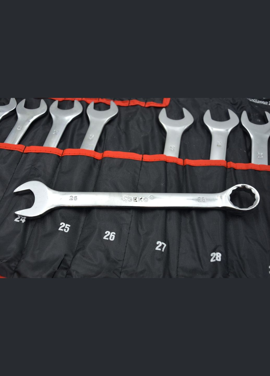 Рожковонакидные ключи "" полированные комплект 25 штук (6-32) Geko (313400121)