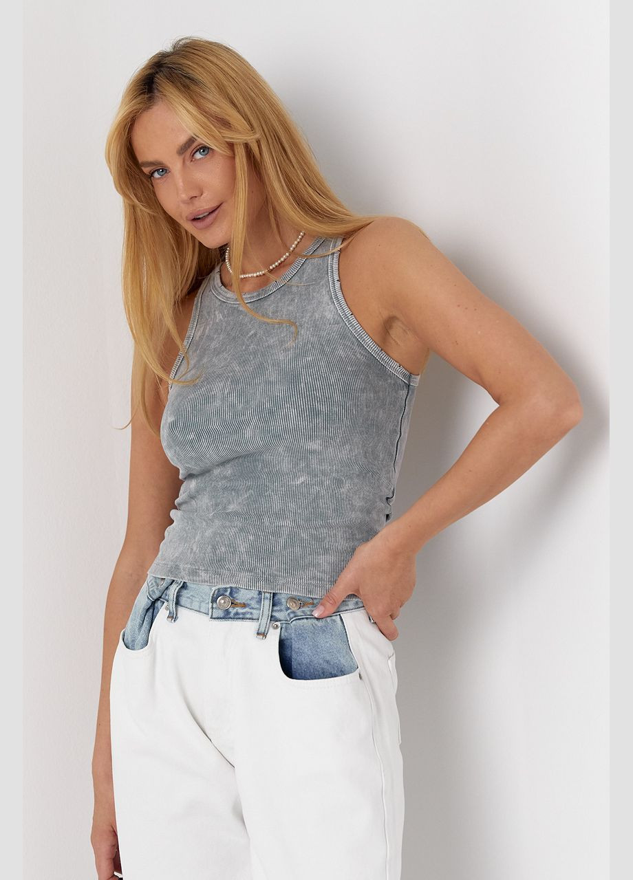 Трикотажна майка жіноча в техніці тай-дай Liton — 296469661