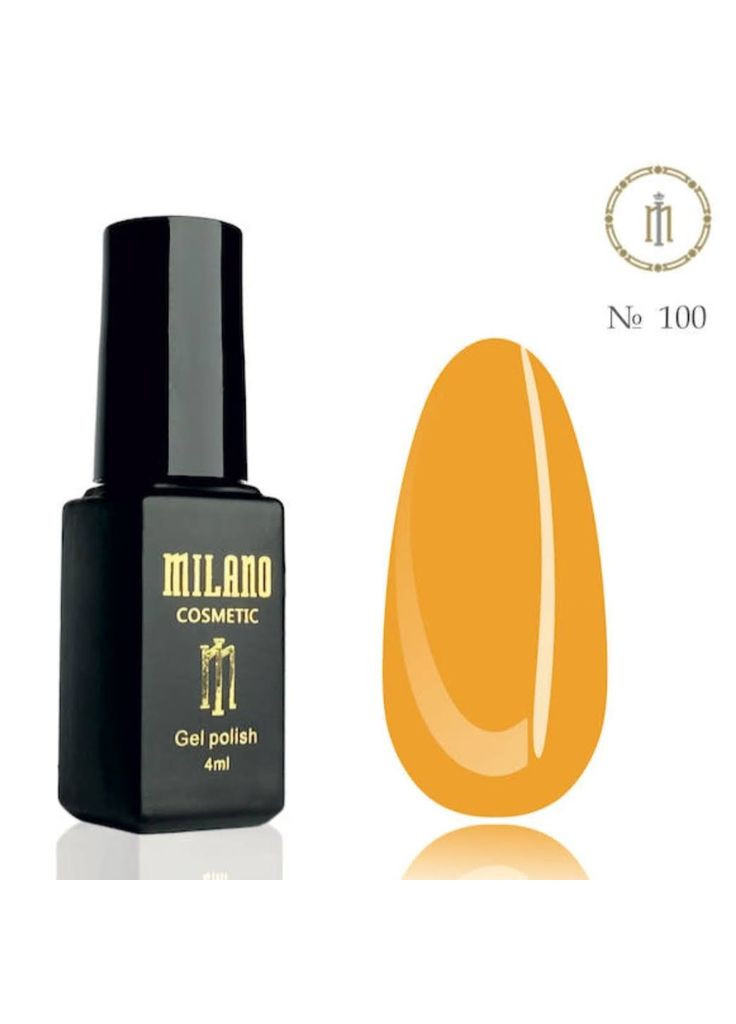 Гель лак для ногтей оранжевый неоновый №100 4 мл Milano (322858405)