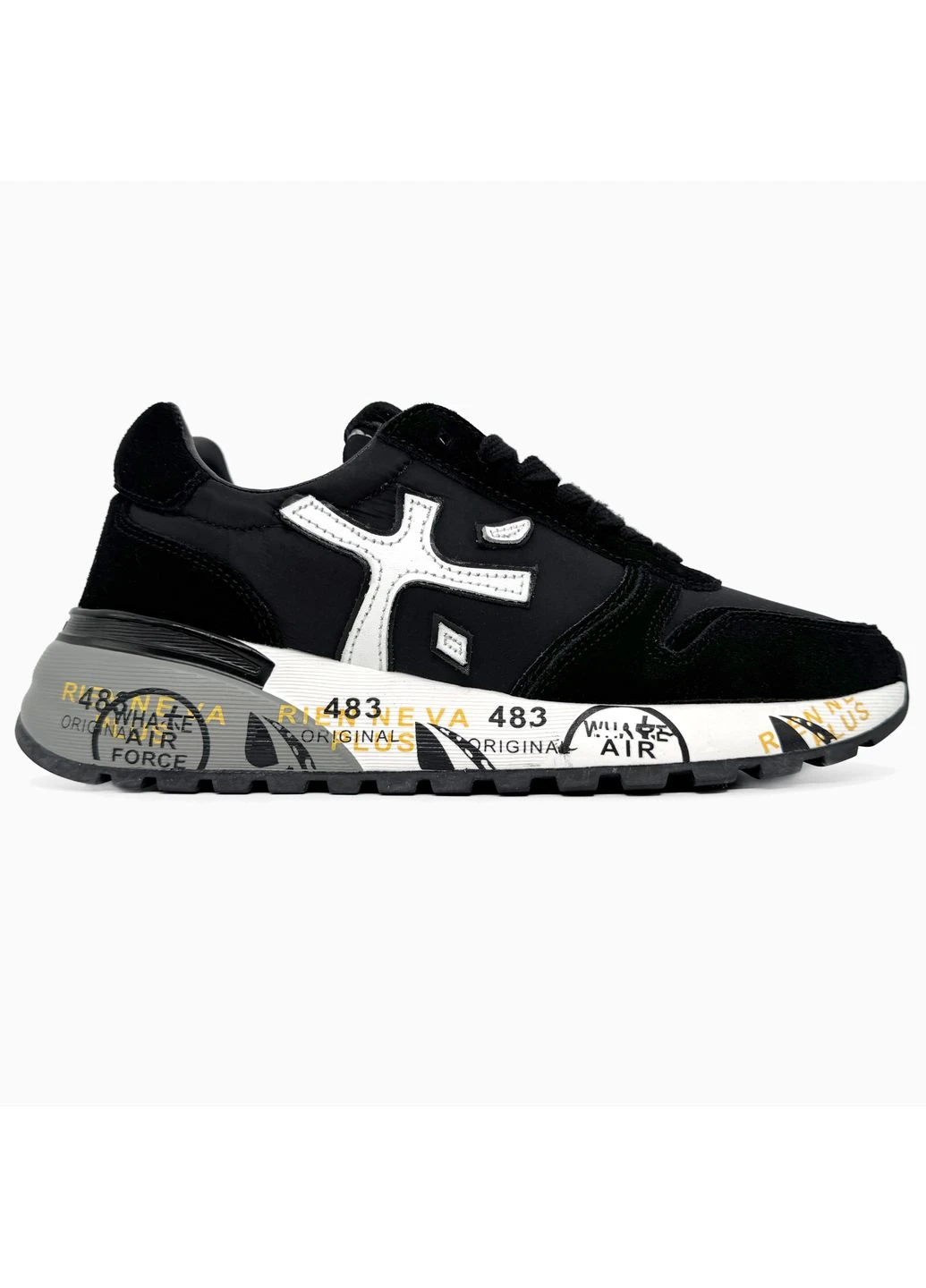 Білі кросівки чоловічі premiata mick black/white преміата білі демісезон No Brand
