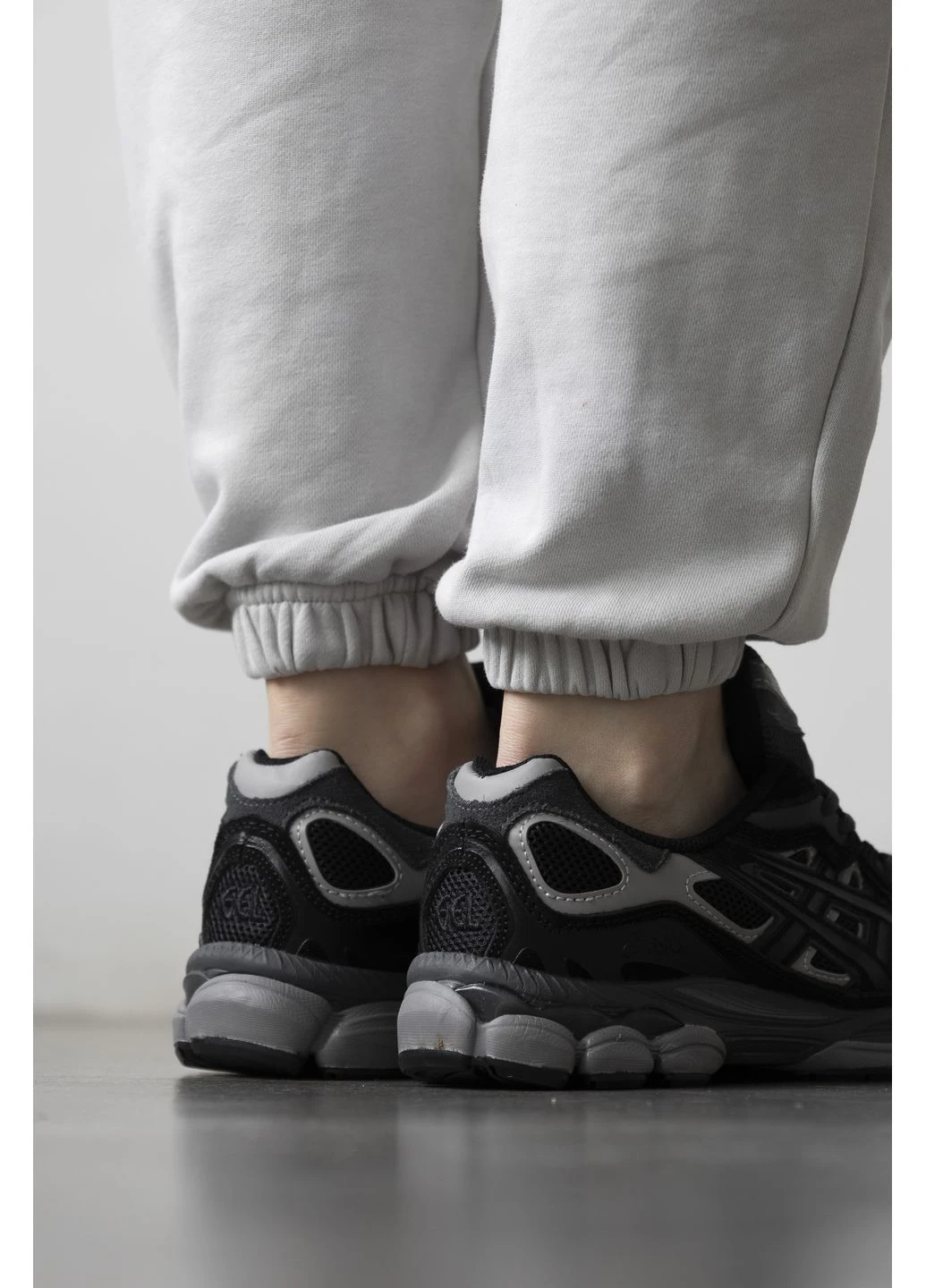Черные демисезонные кроссовки мужские и женские asics gel-nyc black | асикс гель-нюк черные No Brand