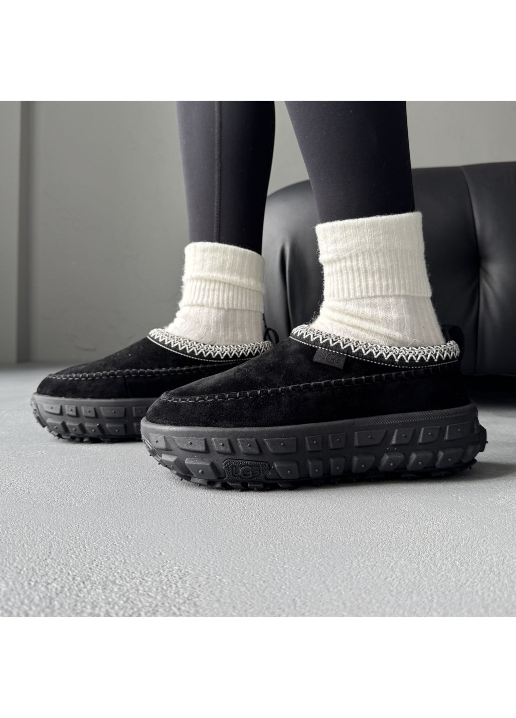 Кроссовки женские UGG Venture Daze Black | Угі Венче Дейз чёрные демисезоны (372642826)