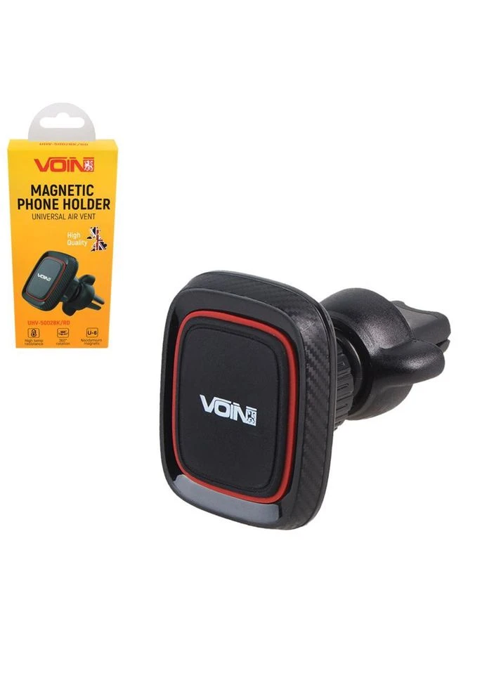 Держатель мобильного телефона UHV-5002BK/RD магнитный на дефлектор VOIN (316650037)