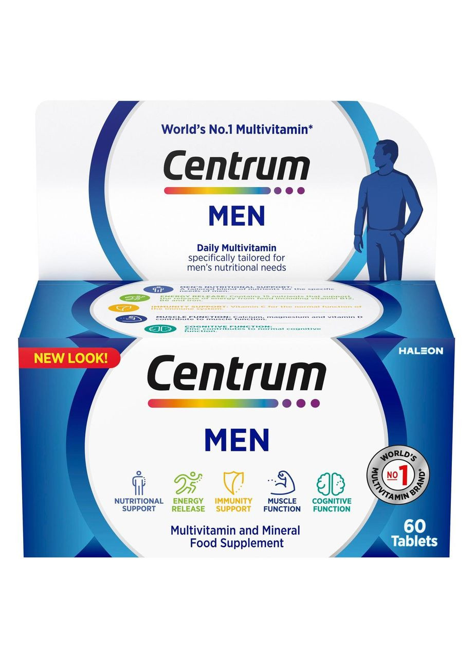 Мультивітамінний комплекс для чоловіків Men Multivitamins and Minerals (60 таблеток на 60 днів) Centrum (280265937)