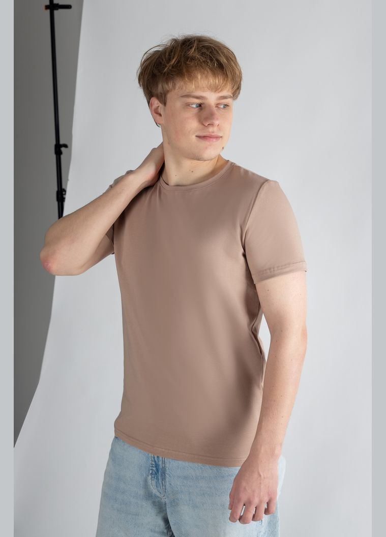 Світло-коричнева футболка чоловіча 08-3140-83 Авекстекс