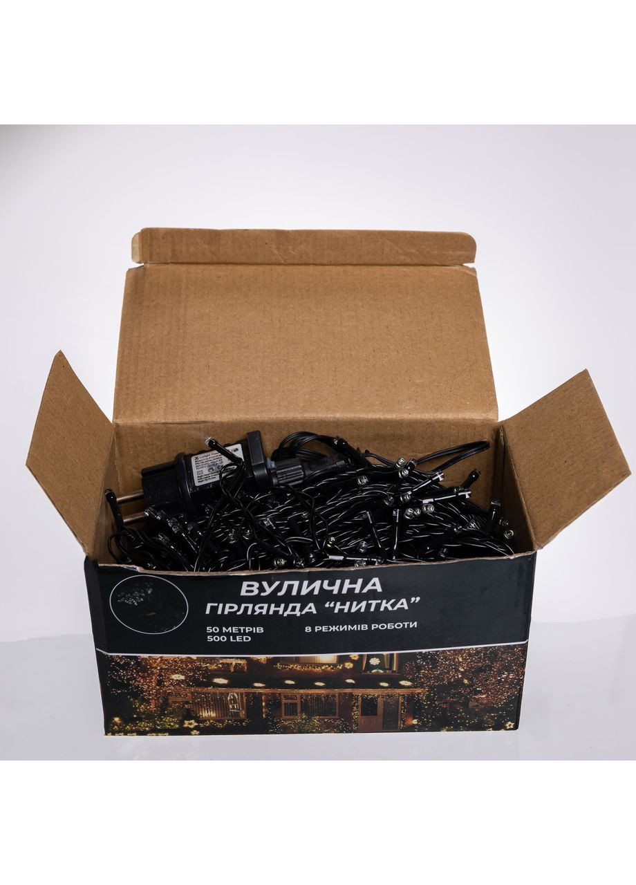 Гірлянда Різдвяна фея 50м 500 LED чорний провід для декору будинку та саду світлодіодне освітлення Garlando (370432420)