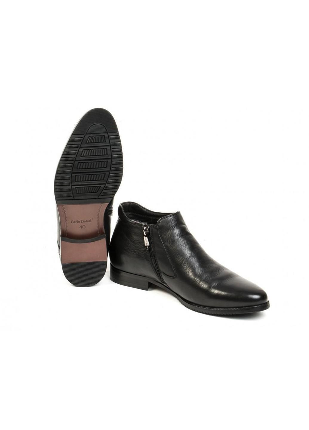 Черные зимние ботинки 7164157 цвет черный Carlo Delari