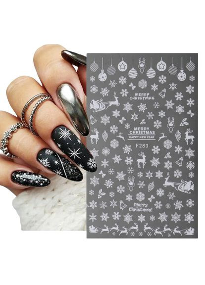 Стикер, наклейка для ногтей F283 silver No Brand (299484400)