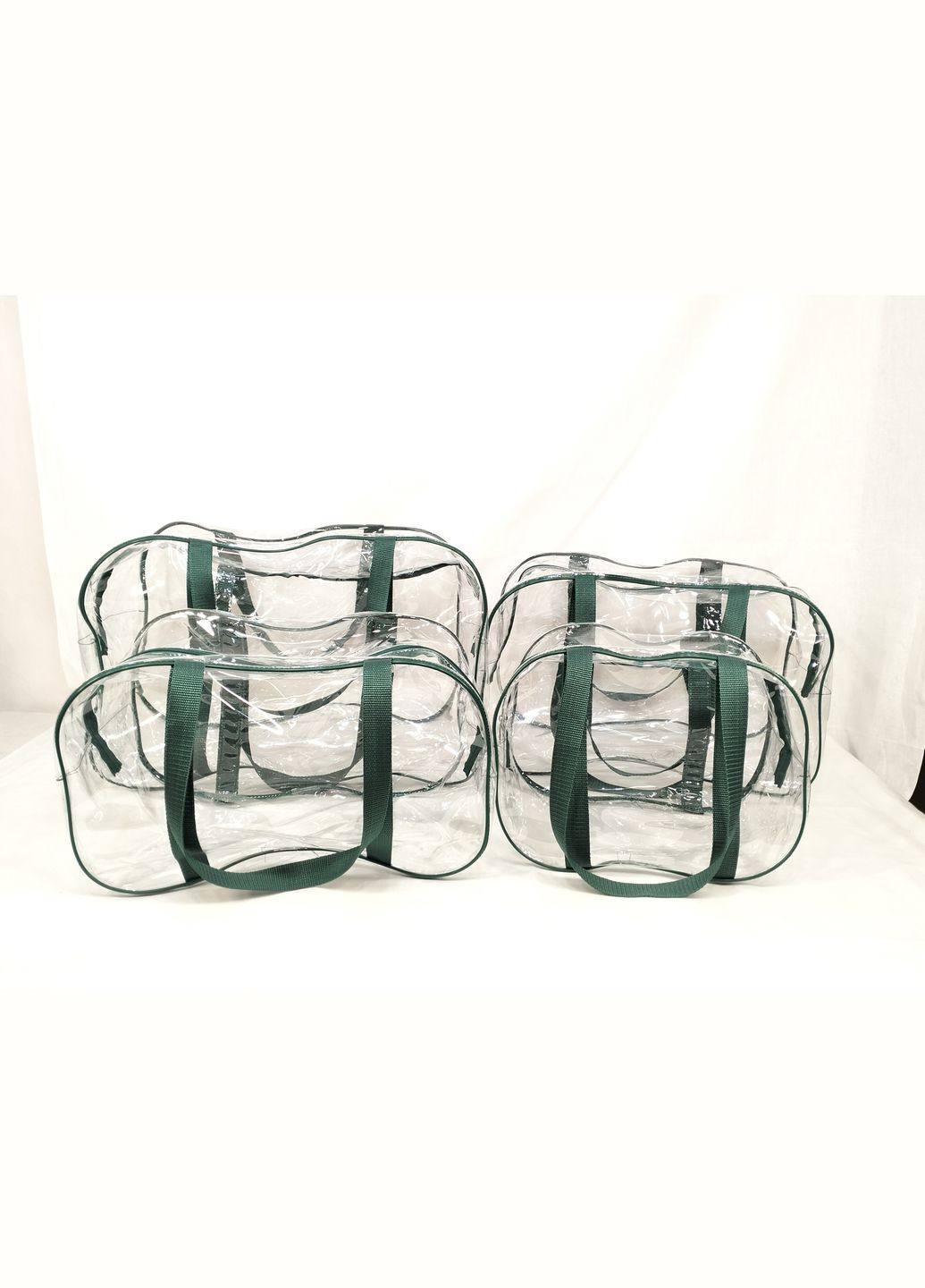 Набор из 4 прозрачных сумок в роддом Light зеленый EcoNova (304189117)
