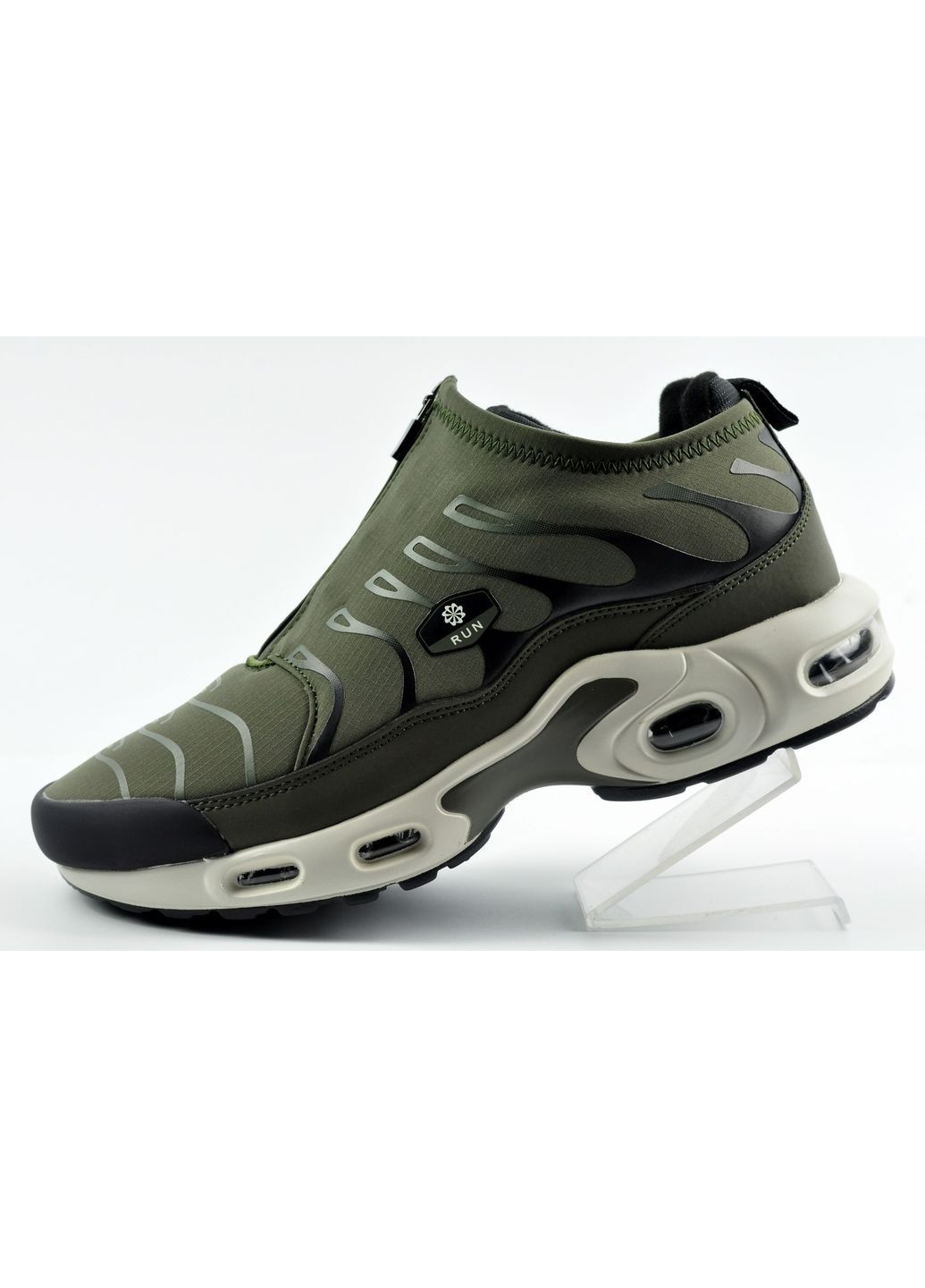 Оливкові Осінні кросівки термо Vegas