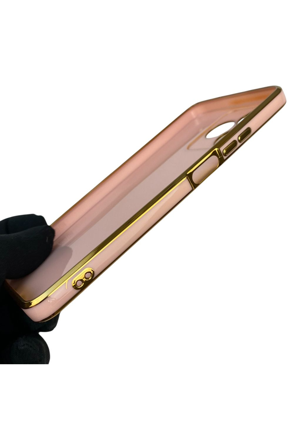 Чохол для C53 з кільцем-підставкою із золотою окантовкою на реалмі с53 пудровий gs1 Realme (366233816)