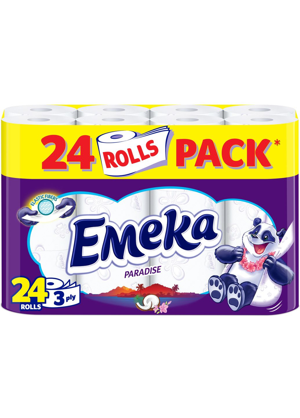 Туалетная бумага Paradise, трехслойная, 24 шт. Emeka 3800024027635 (328200341)