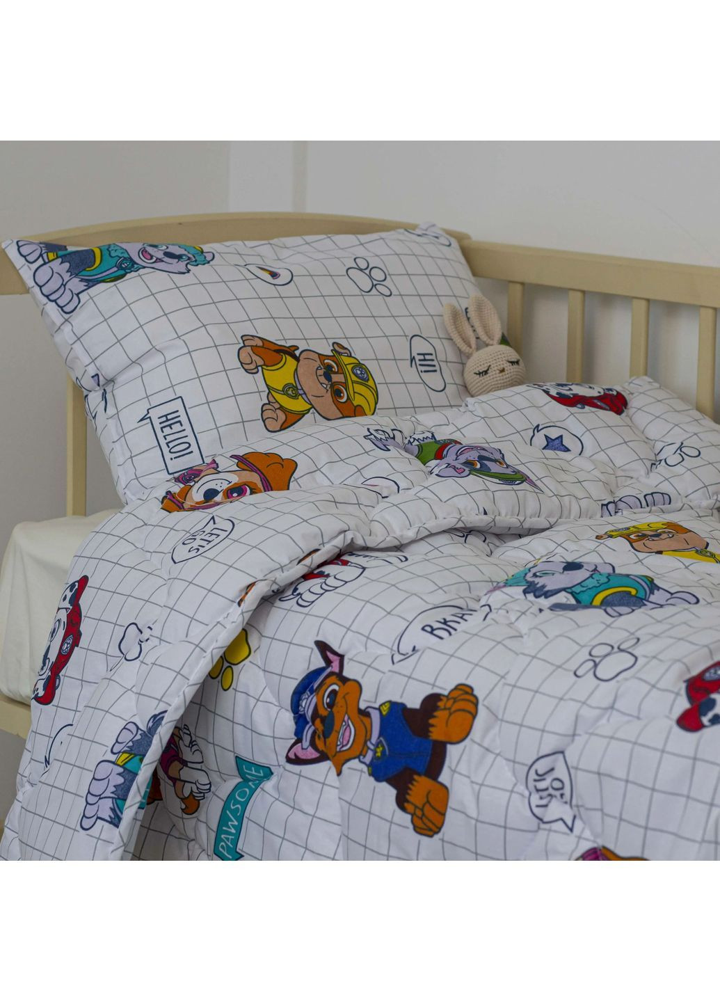 Дитяча ковдра 105*140 см, 250 гр/м2 гіпоалергенна LITTLE FRIENDS Lucky Dogs FR Біла (29860105140) ТЕП (368157364)