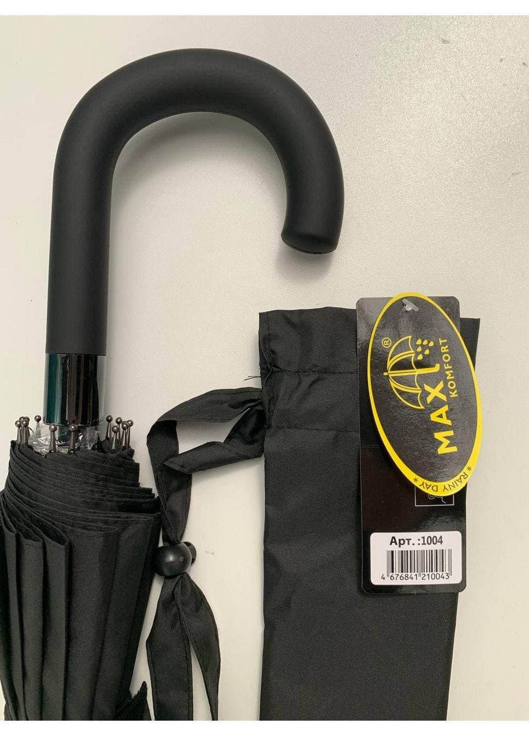 Чёрный зонт-трость мужской Toprain (288188362)