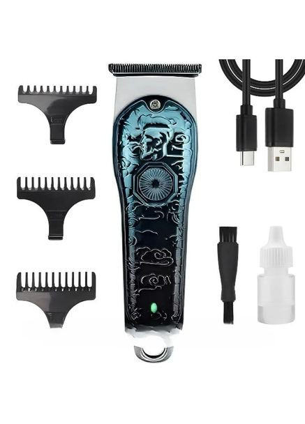 Машинка CHAO LAI для стрижки волос беспроводная триммер для бороды аккумуляторный 3 насадки USB-зарядка 800 мАч (C8721) No Brand (361029061)