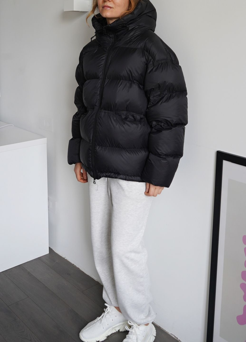 Черный Пуховик One