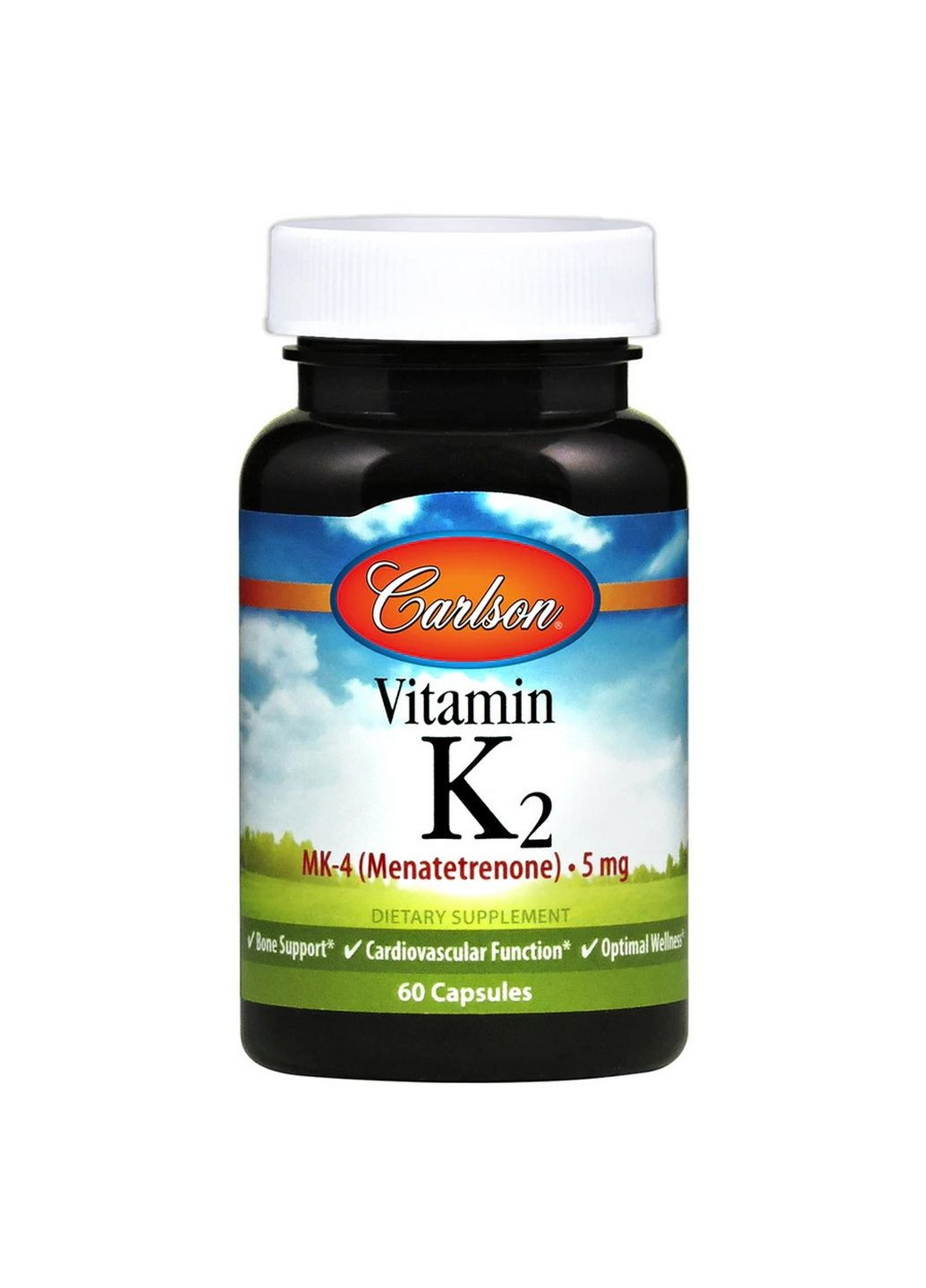 Витамины и минералы Vitamin K2, 60 капсул Carlson Labs (293419052)