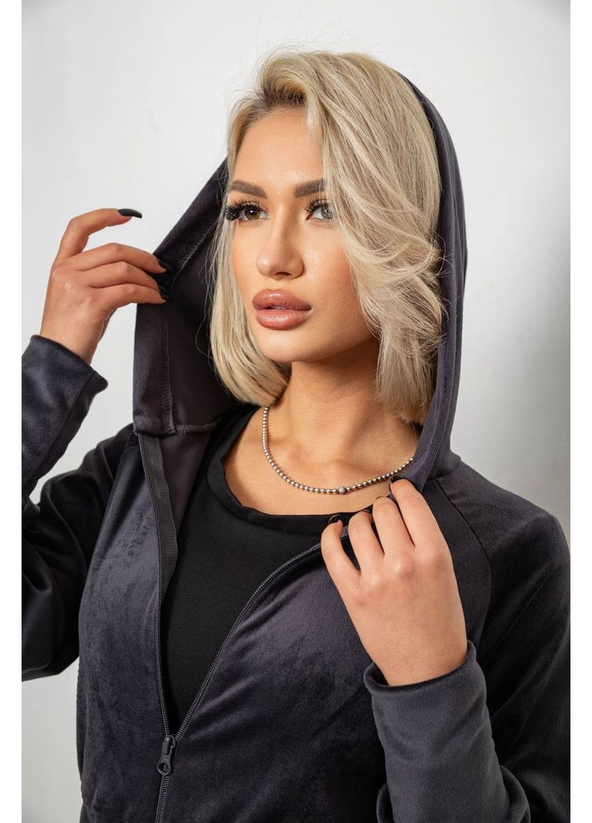 Спортивний костюм жіночий велюровий, колір синій, 257R4125 Ager (371780336)