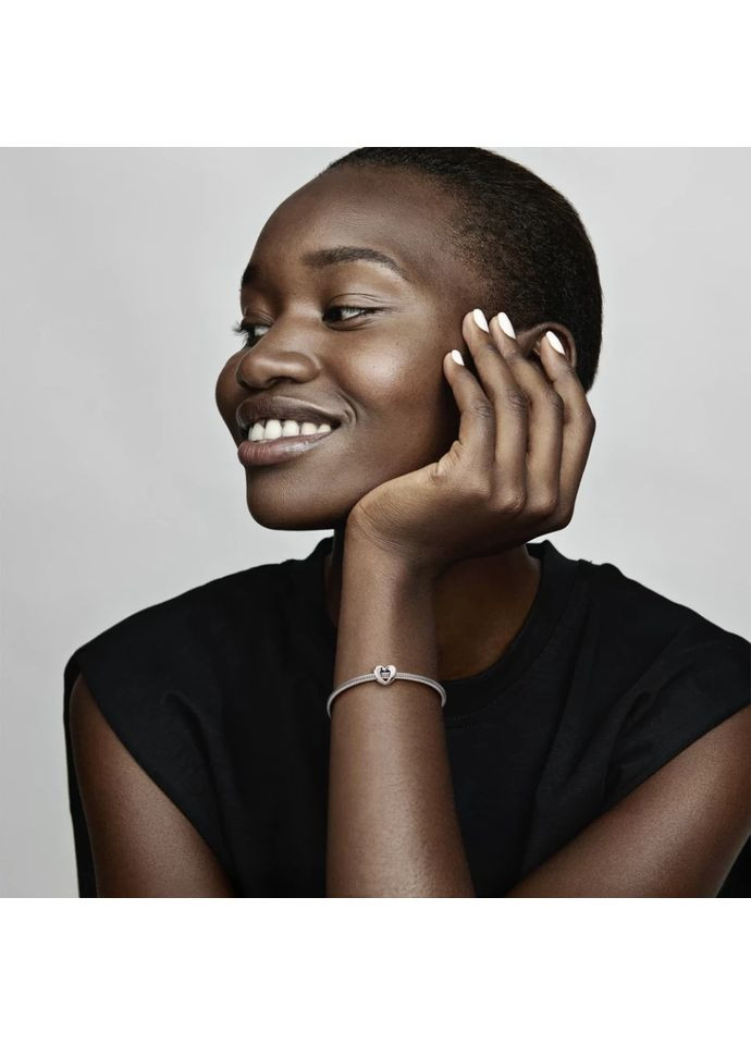 Серебряный шарм Пандора "Открытое блестящее сердце" Kabluchka (355348460)