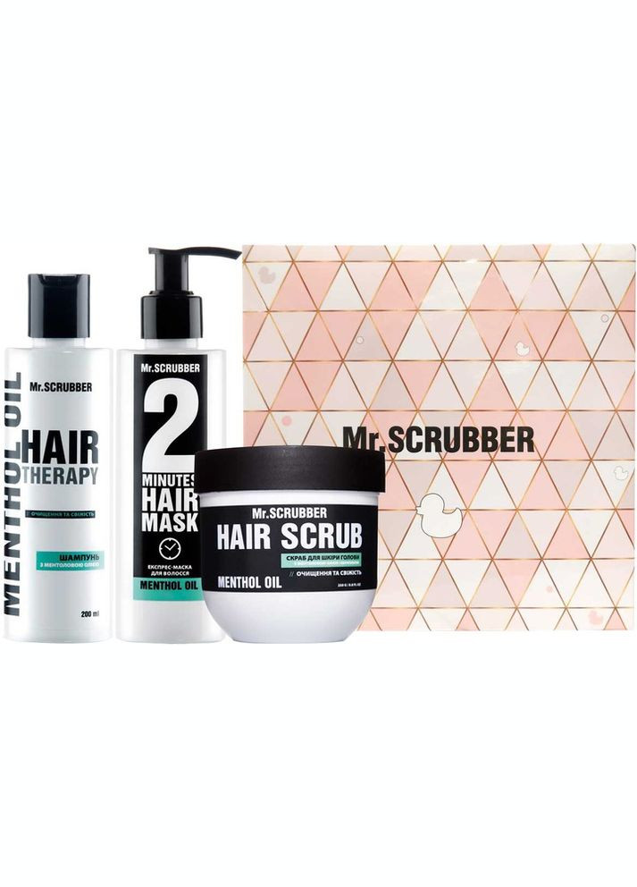 Подарунковий набір Mr.Scrubber з ментоловою олією "Об'єм і свіжість" (артикул: 0343) Mr. Scrubber (365842838)