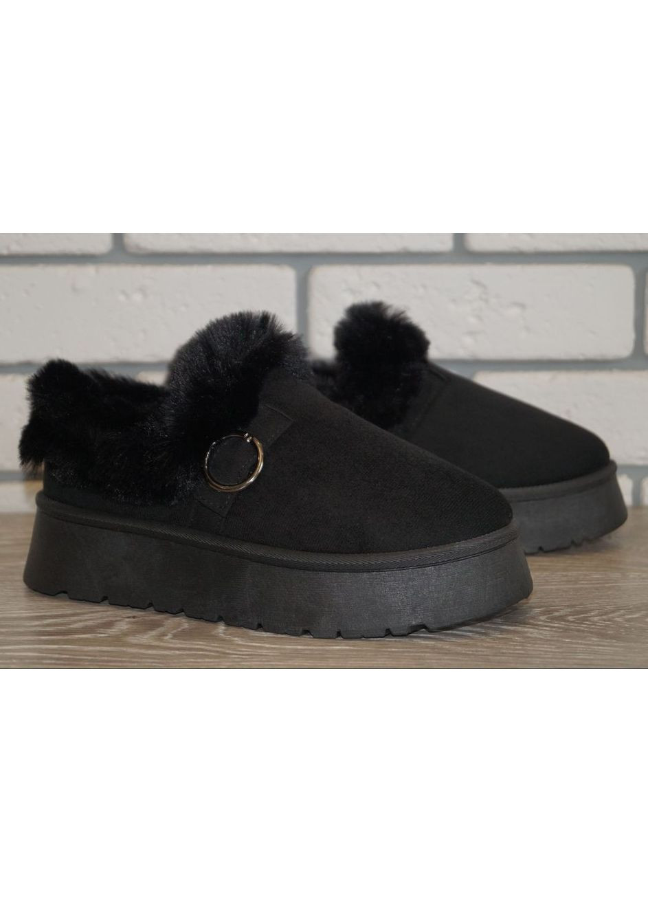 Уггі жіночі зимові на платформі чорні Loretta (361269173)