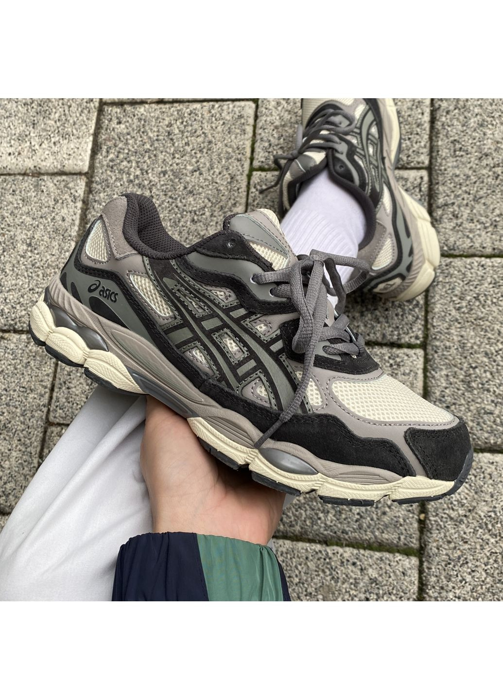 КРОССОВКИ ЖЕНСКИЕ ASICS GEL-NYC BEIGE / BROWN АСИКС ГЕЛЬ НЮК No Brand бежевые демисезоны (367175858)