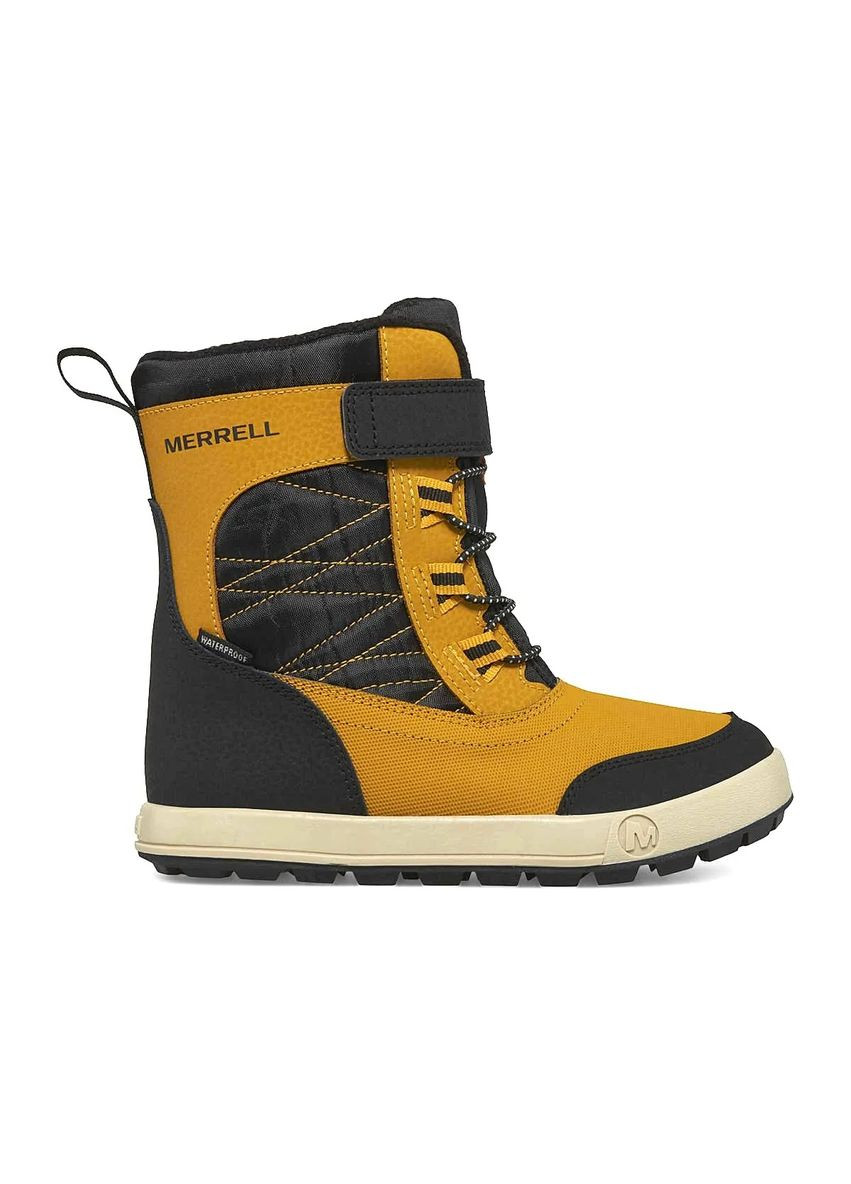 Коричневые повседневные зимние ботинки для мальчика snow storm 2.0 waterproof boot white black Merrell