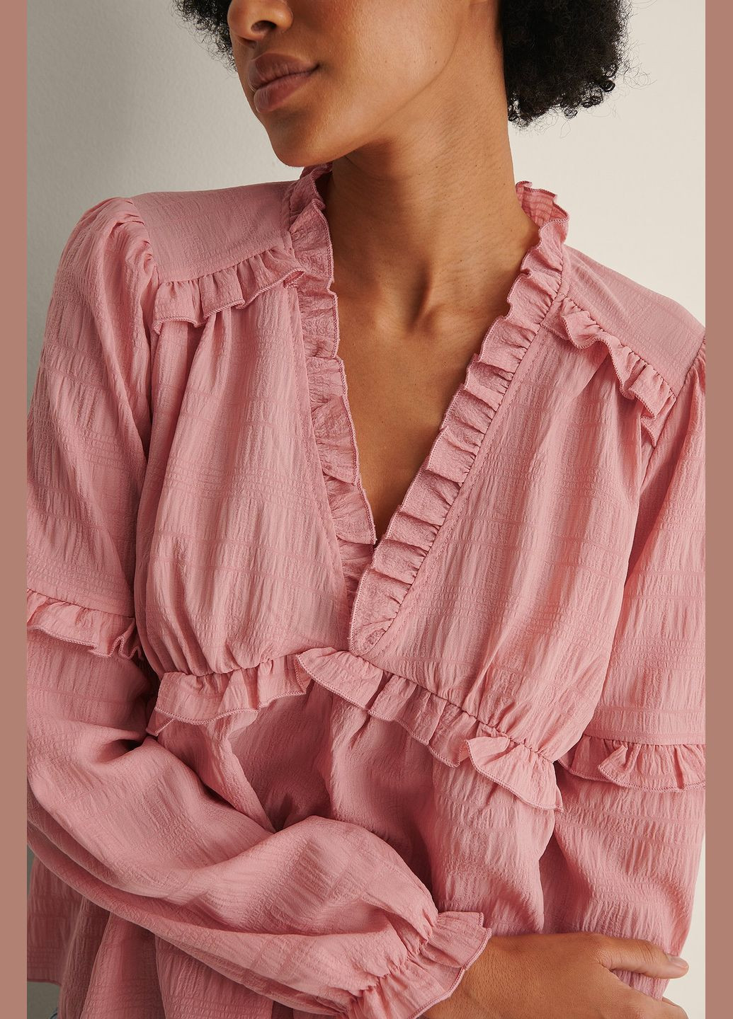 Розовая блуза демисезон,розовый, NA-KD