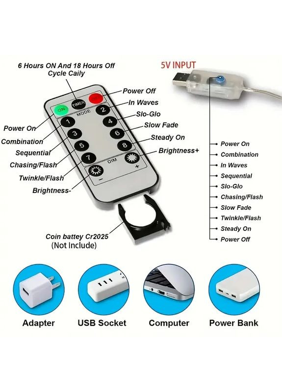 Светодиодная гирлянда-штора 300 LED, 3х1 м, теплый свет, USB питание, с пультом управления China (361848883)