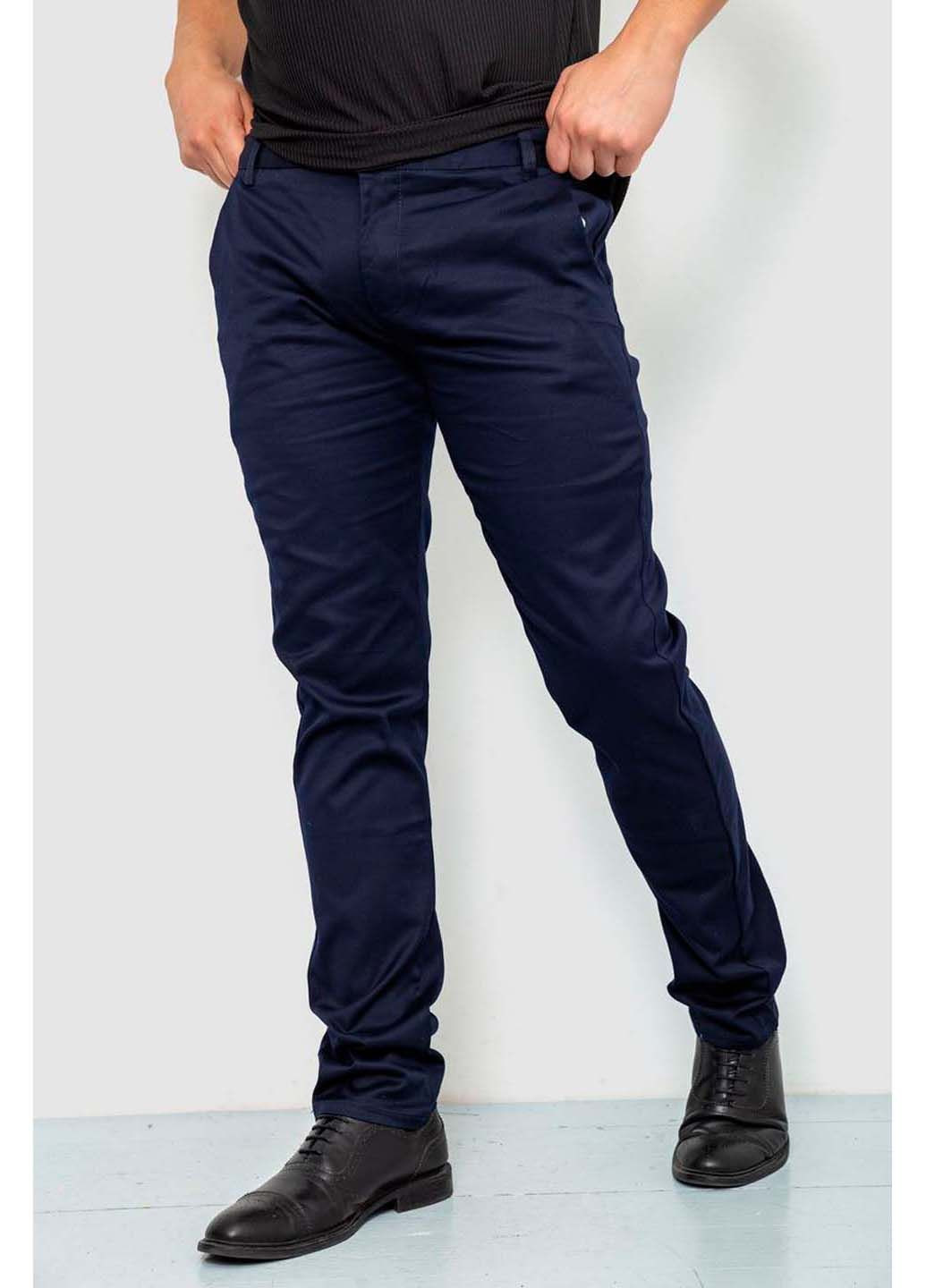 Темно-синие классические демисезонные брюки Ager