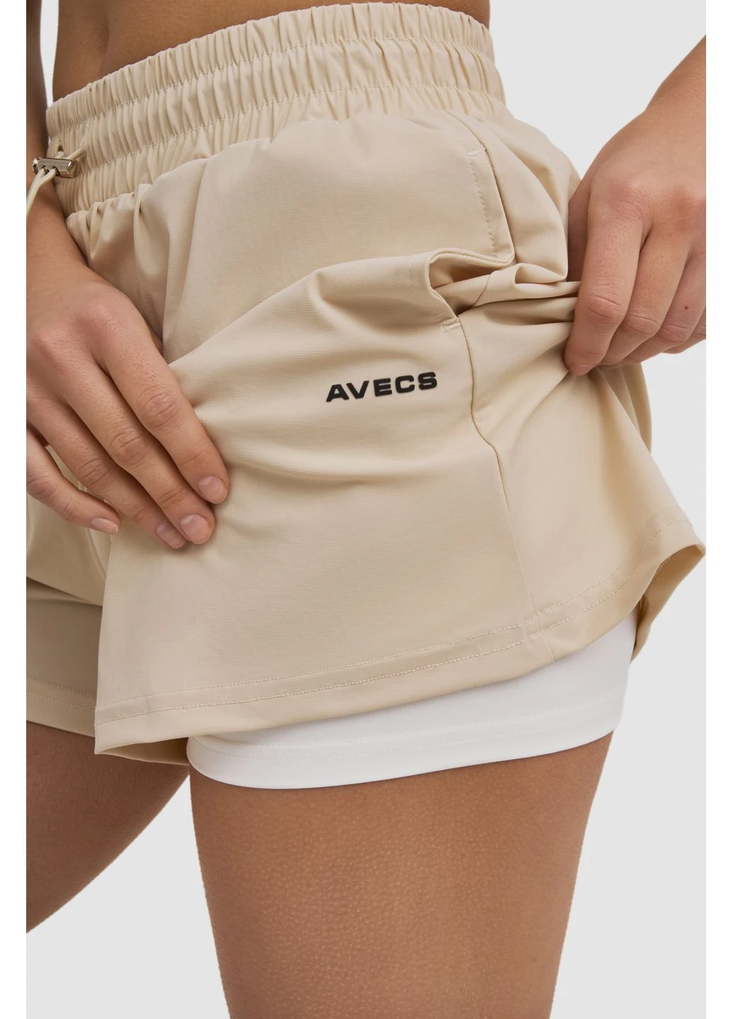Спортивні шорти бежеві з велотреками 30639/8 XL Avecs (386160620)