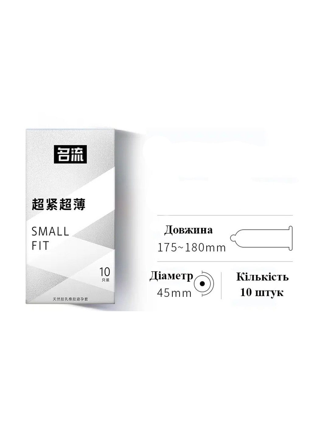 Ультратонкі презервативи зменшеного діаметра упаковка 10 шт. OLO (284279063)