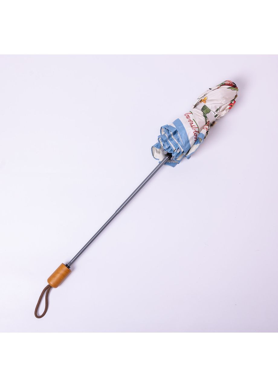 Синя} парасолька механічна елегантна з принтом міцна надійна з поліестеру діаметр 99 см синій hp-23-15bl Yiwu (369673522)