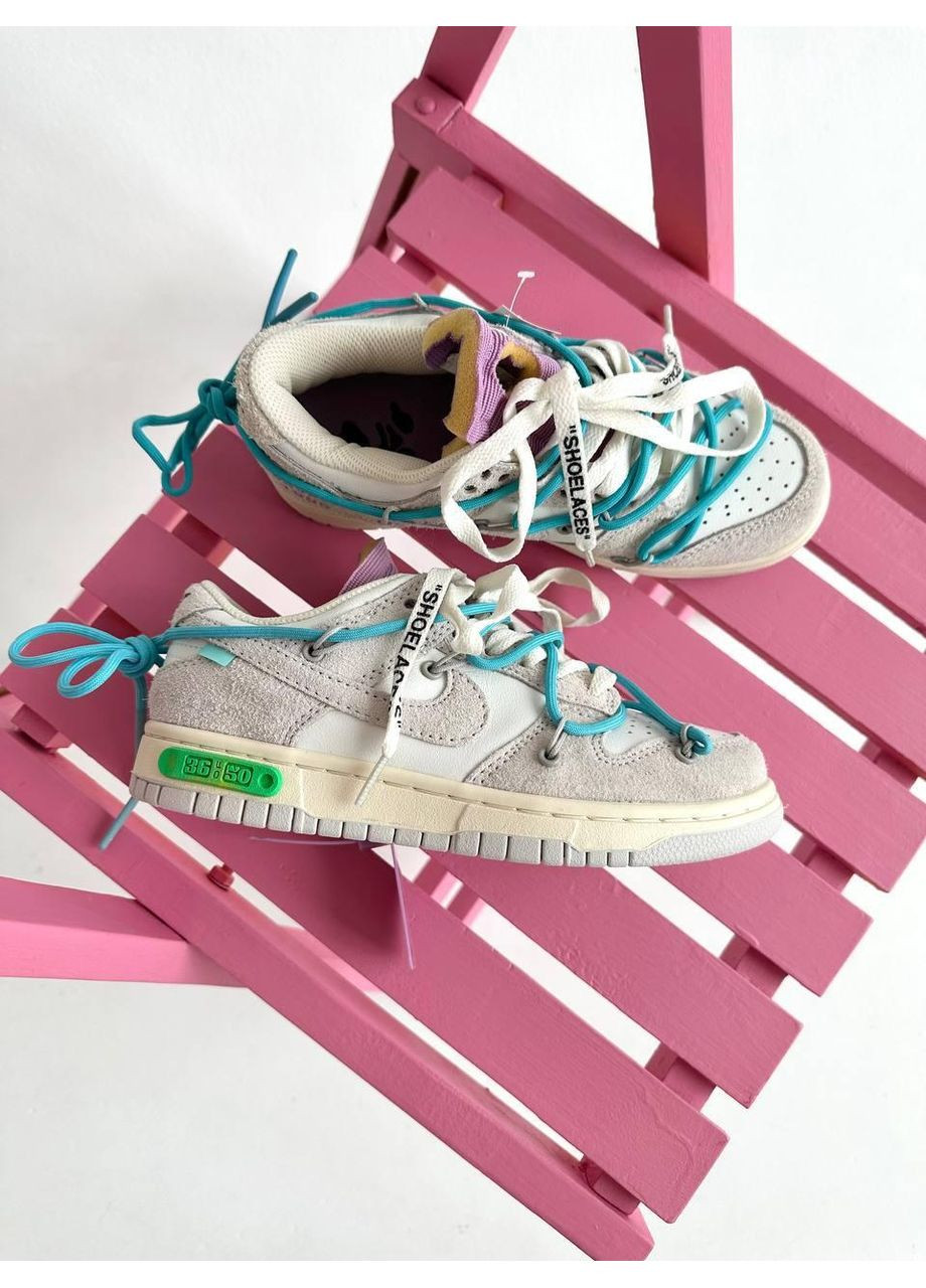 КРОСІВКИ ЖІНОЧІ NIKE SB DUNK LOW X OFF WHITE LOT 36:50 НАЙК СБ ДАНК No Brand білі демісезони (367175342)