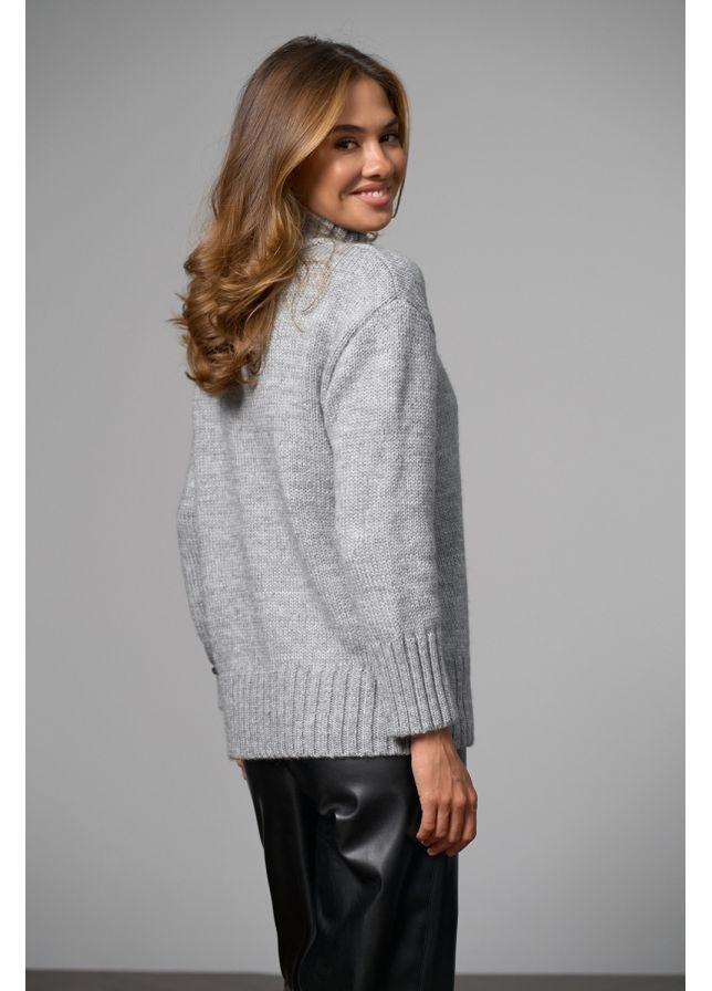 Серый свитер 2846 молоко Triko Bakh