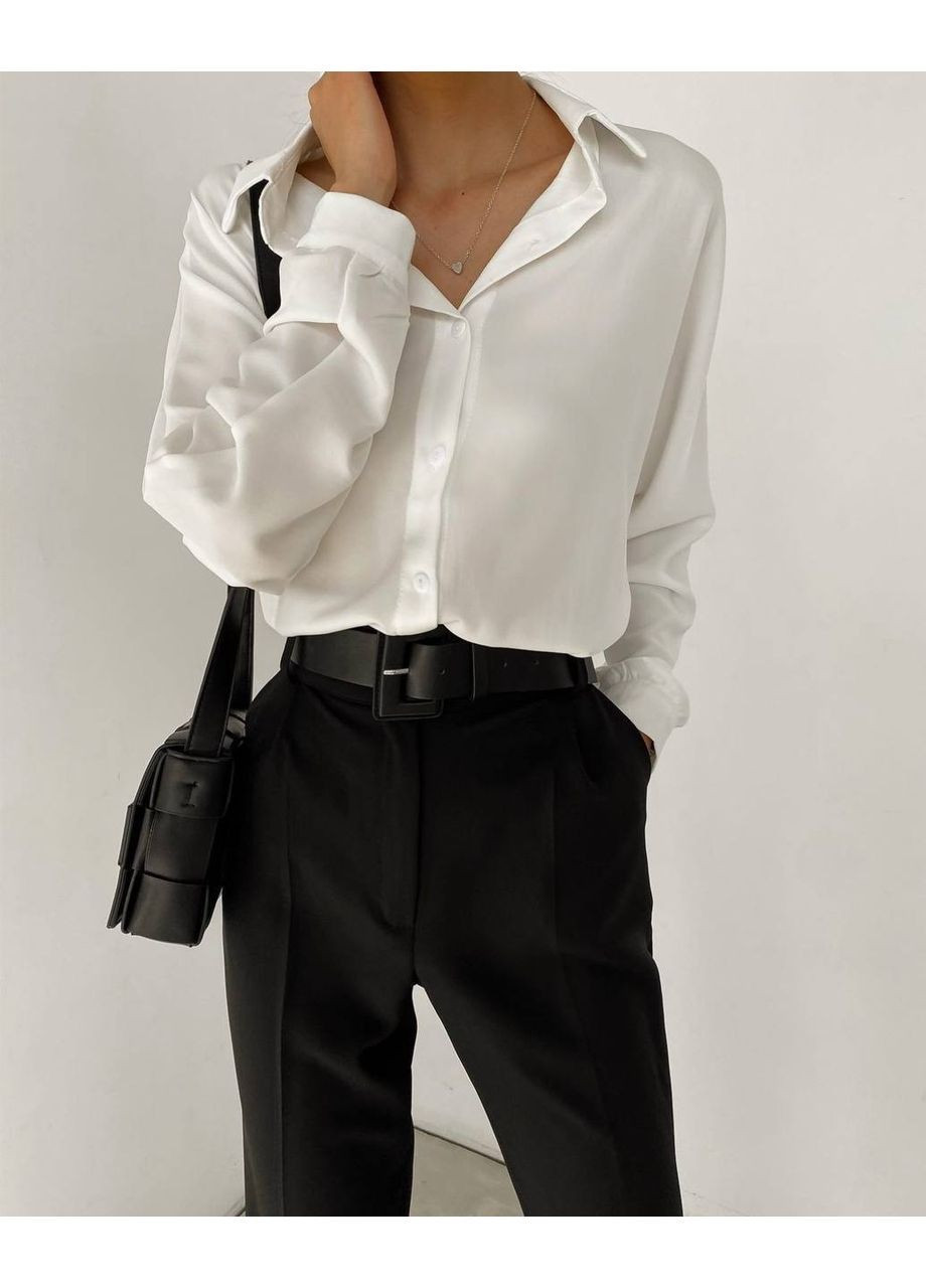 Белая рубашка однотонная More_bboutique