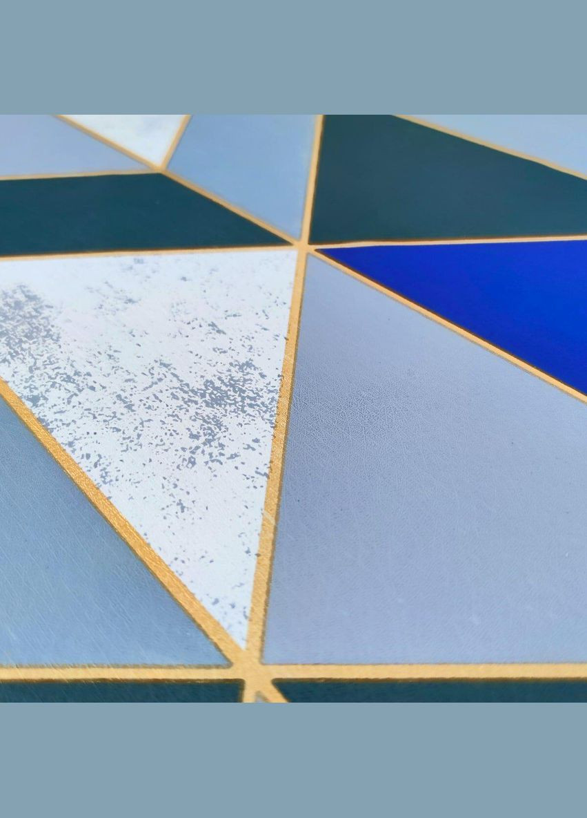 Самоклеюча плівка 0,45х10м х 0,07мм Сині трикутники SW-00001224 Sticker Wall (329896027)