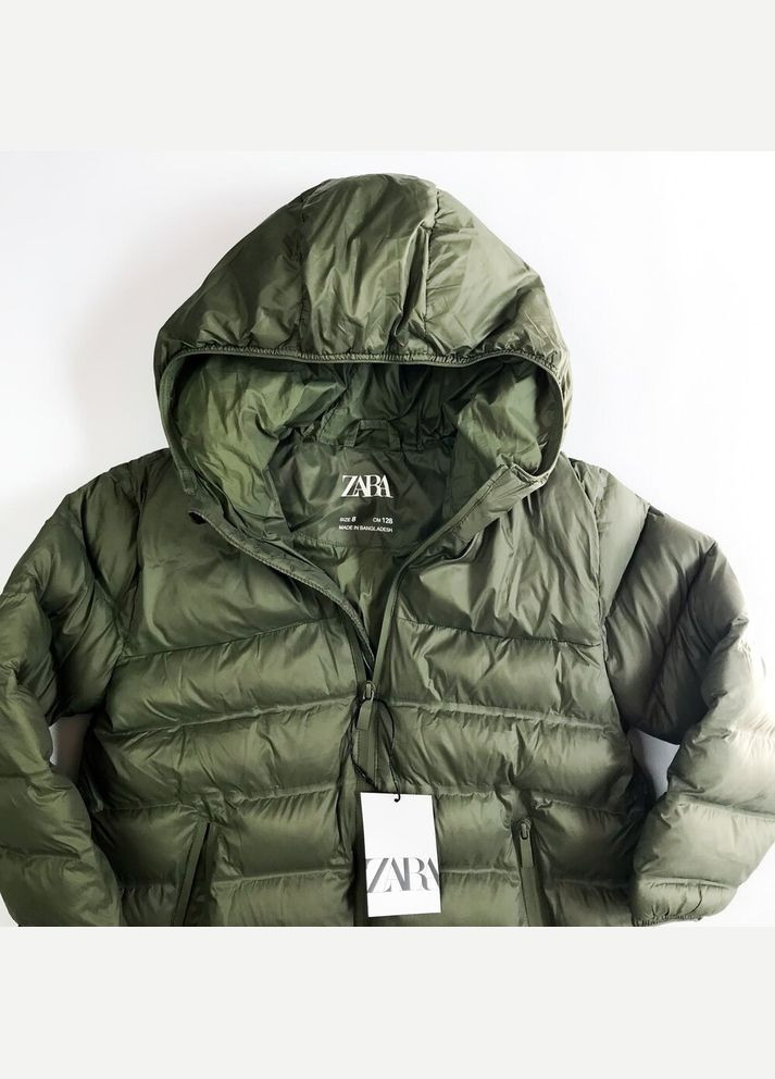 Оливковая (хаки) демисезонная куртка 116 см хаки артикул л501 Zara
