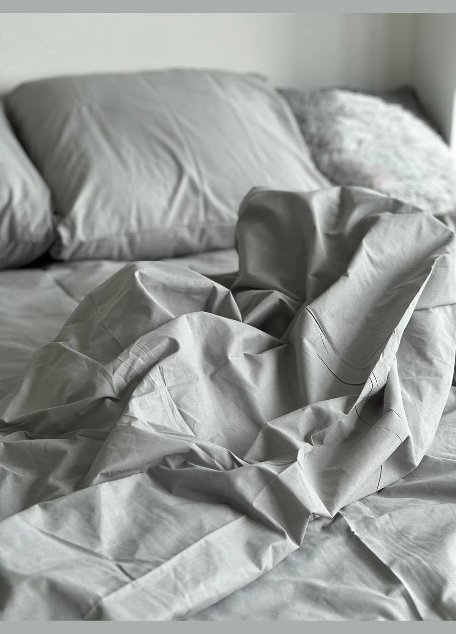 Двуспальный комплект Постельного белья 100% Хлопок Light Grey 180х220 BL2-3 Vital-Textile (295638262)