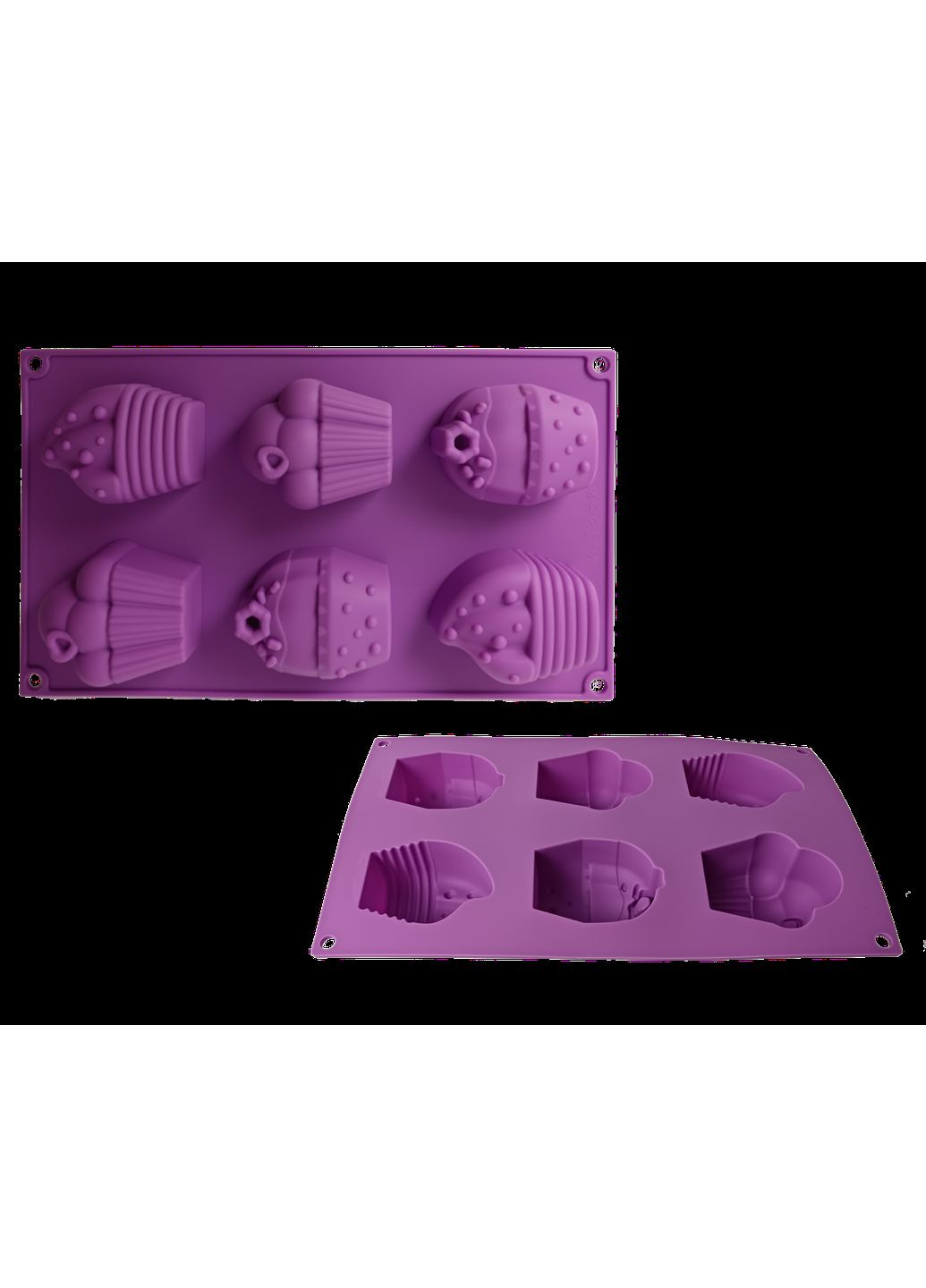 Силиконовая форма GT-S-215 для кексов, пирожные на 6шт. 27х17х3см Gusto (361077483)