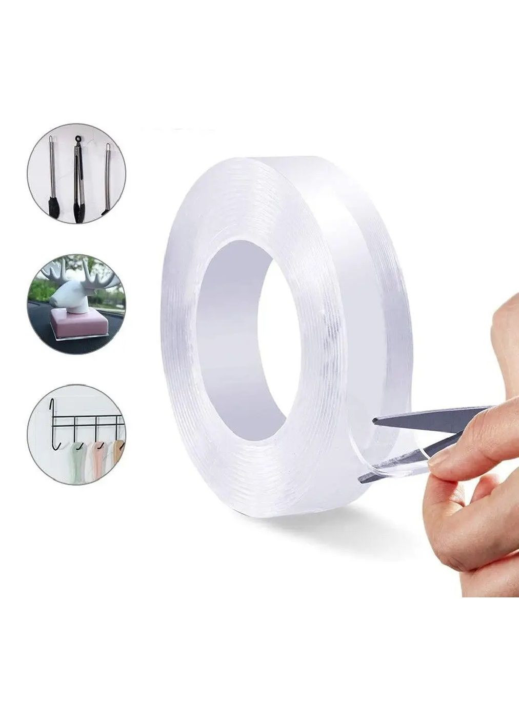 Комплект набор многоразовая двухсторонняя сверхсильная крепежная прозрачная клейкая лента скотч 5 метров 2 штуки (481015-Prob) Unbranded (350752240)