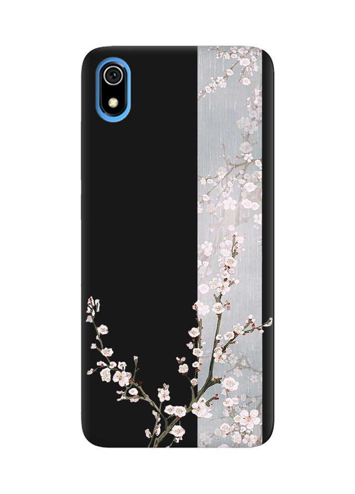 Матовий чорний чохол на Xiaomi Redmi 7A:: Квітуча сакура (принт 285) Creative (360668311)