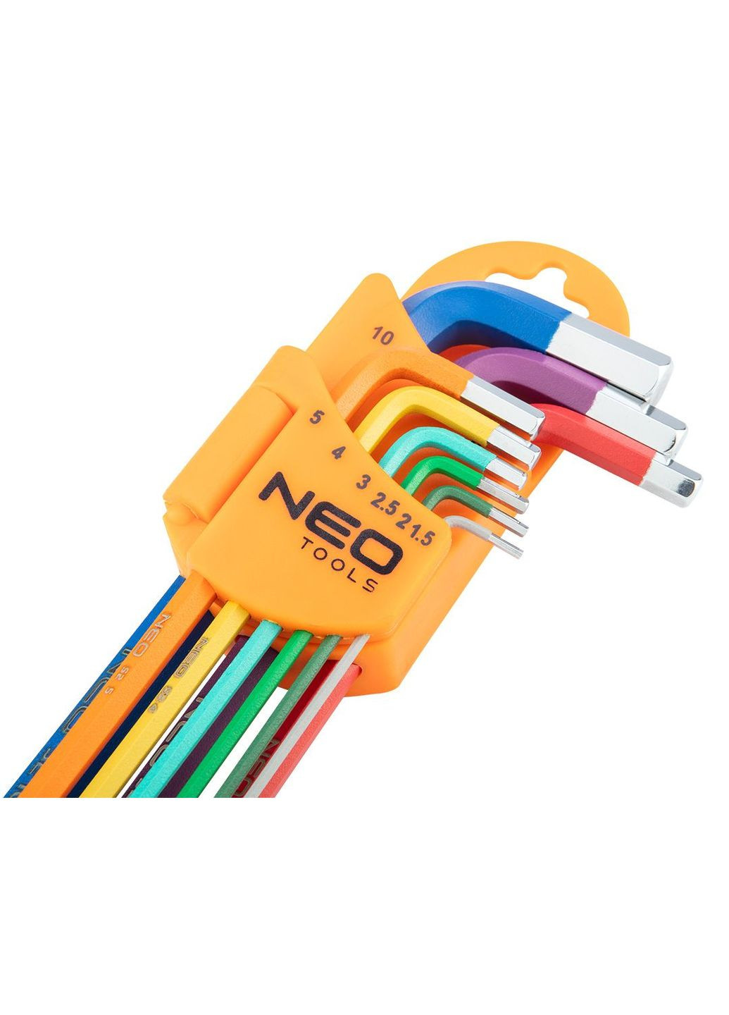 Набор шестигранных ключей (1.5-10 мм, 9 шт) шестигранники удлиненные с шаровой головкой (22763) Neo Tools (306552505)