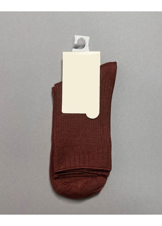 Коричневі високі шкарпетки з кашеміру. Magnet однотонні (365633432)