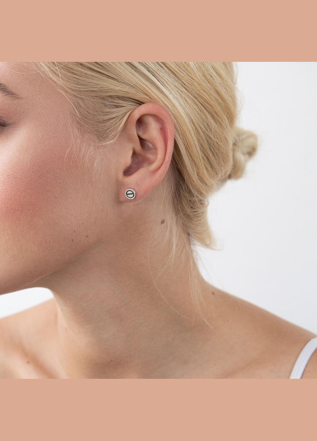 Срібні сережки - пусети Love 123112 Oniks (264022843)