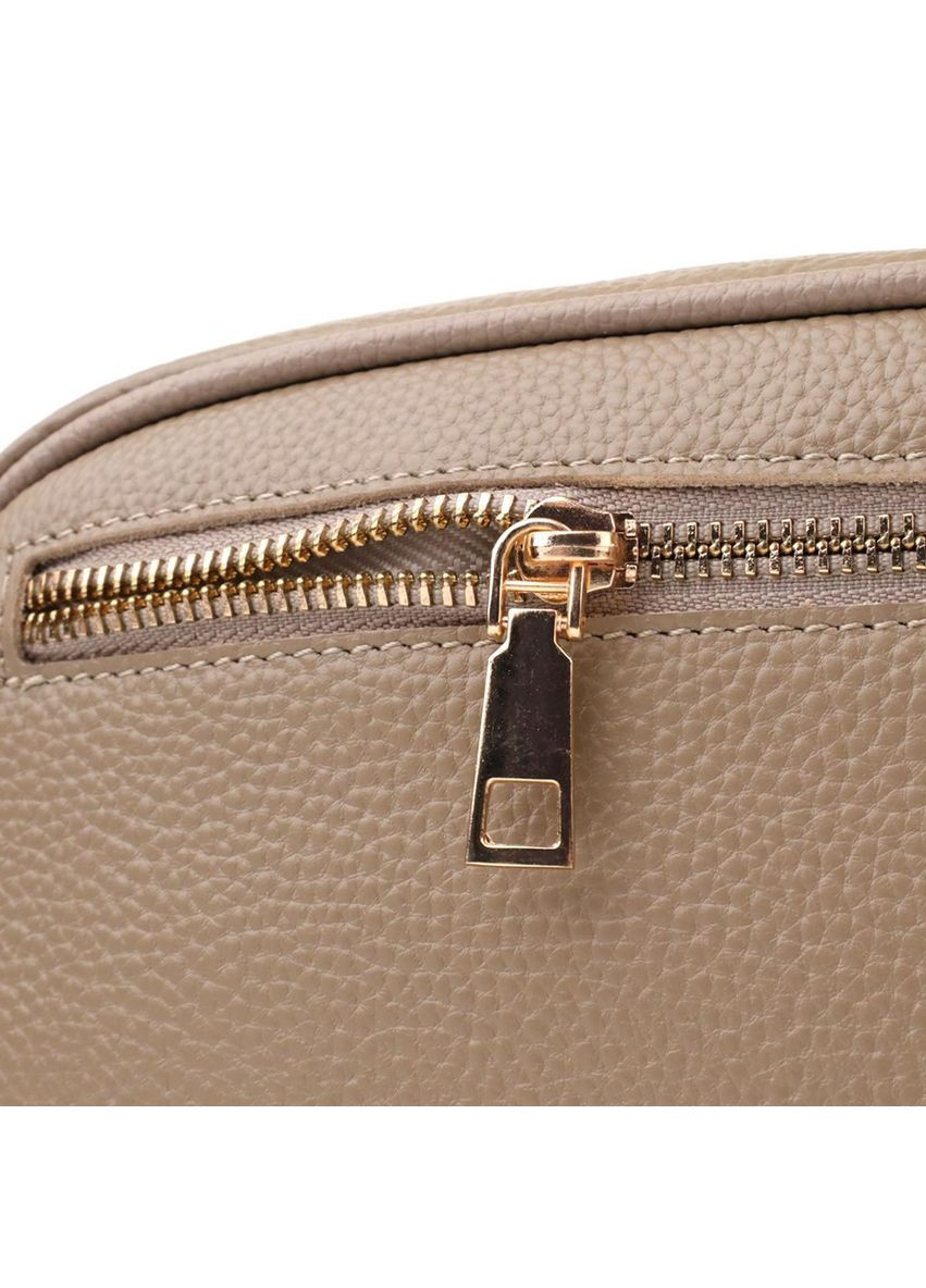 Сумка кросс-боди через плечо из натуральной кожи женская маленькая Бежевый 40304 Vintage (361970369)