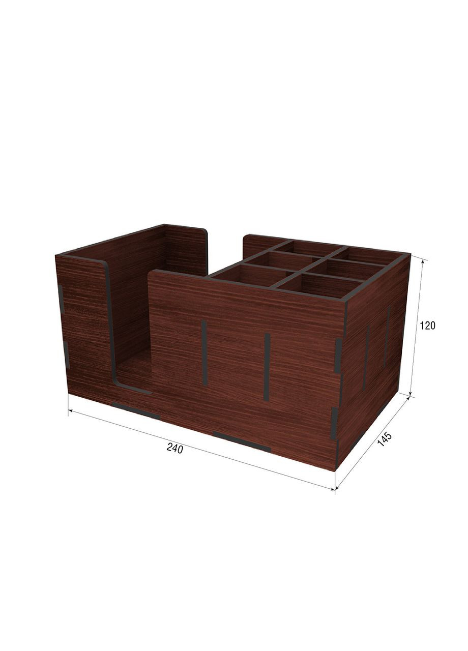 Органайзер деревянный красно-коричневый 240х145х120 мм Ekostar (367609678)