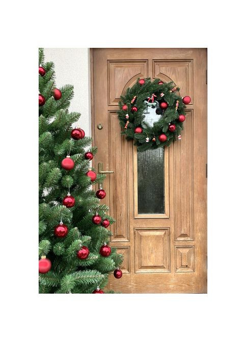 Венки хвойные рождественские Lux литые d-50 см зелёные (упаковка 7 шт.) HVOYA (366963924)