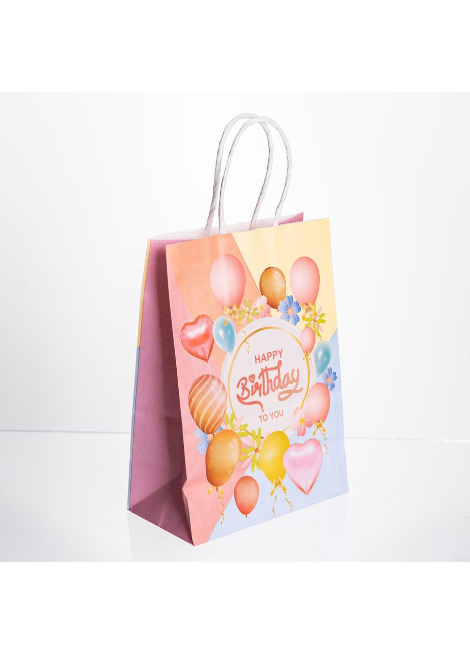 Набор подарочных пакетов из бумаги 12 (шт) Happy Birthday картонные красивые пакеты для подарков 15×8×21 (см) HP-10359-23YPBL Yiwu (371479049)