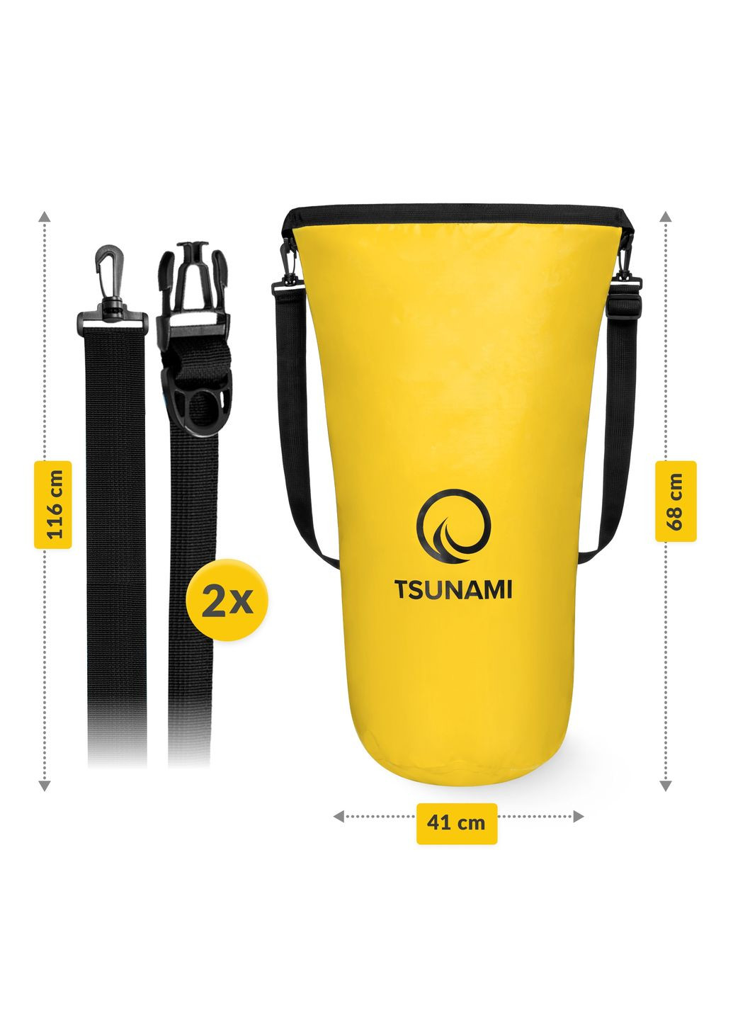 Гермомешок Dry Pack 30 л водозащитный Yellow () TSUNAMI P-5907739314086 (275333908)
